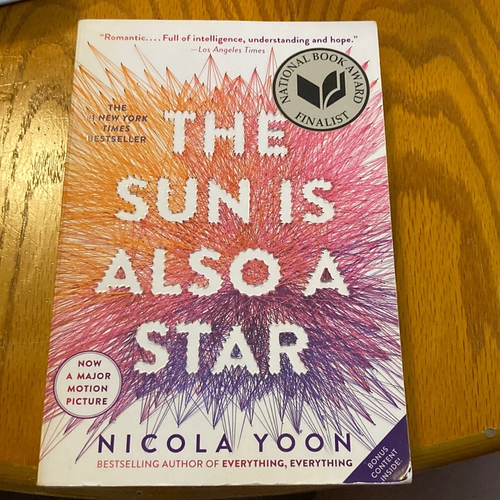The Sun Is Also A Star paperback by Nicola Yoon